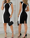 Women's fitted dress with zipper