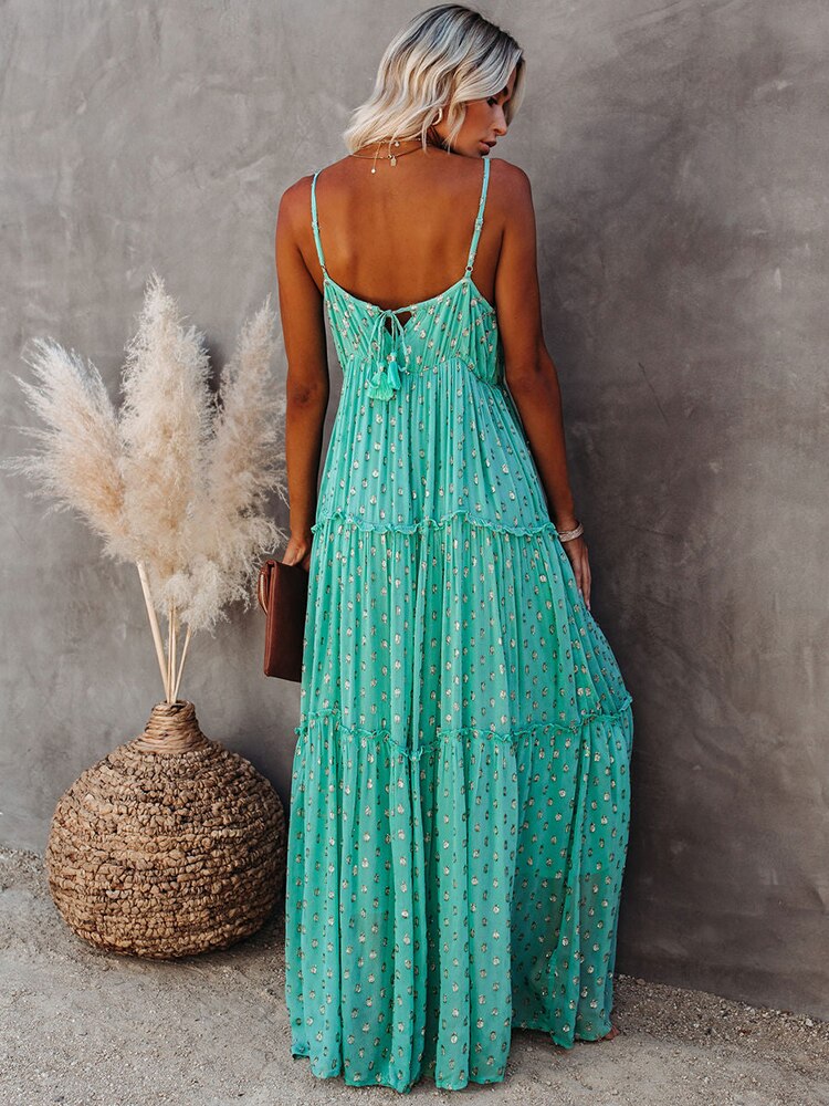 Turquoise Bohemian Beach Dress