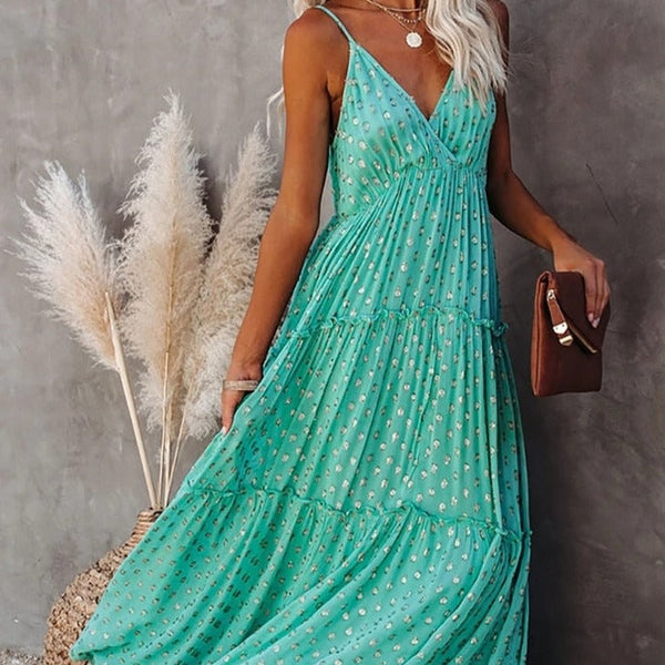 Turquoise Bohemian Beach Dress