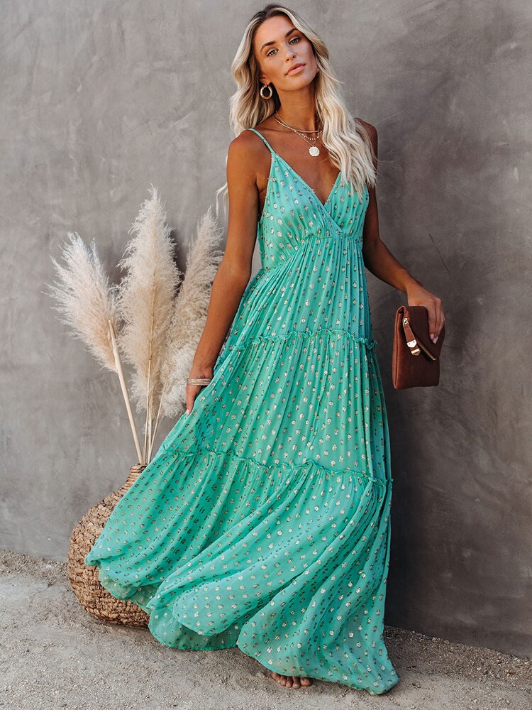 Turquoise Bohemian Beach Dress