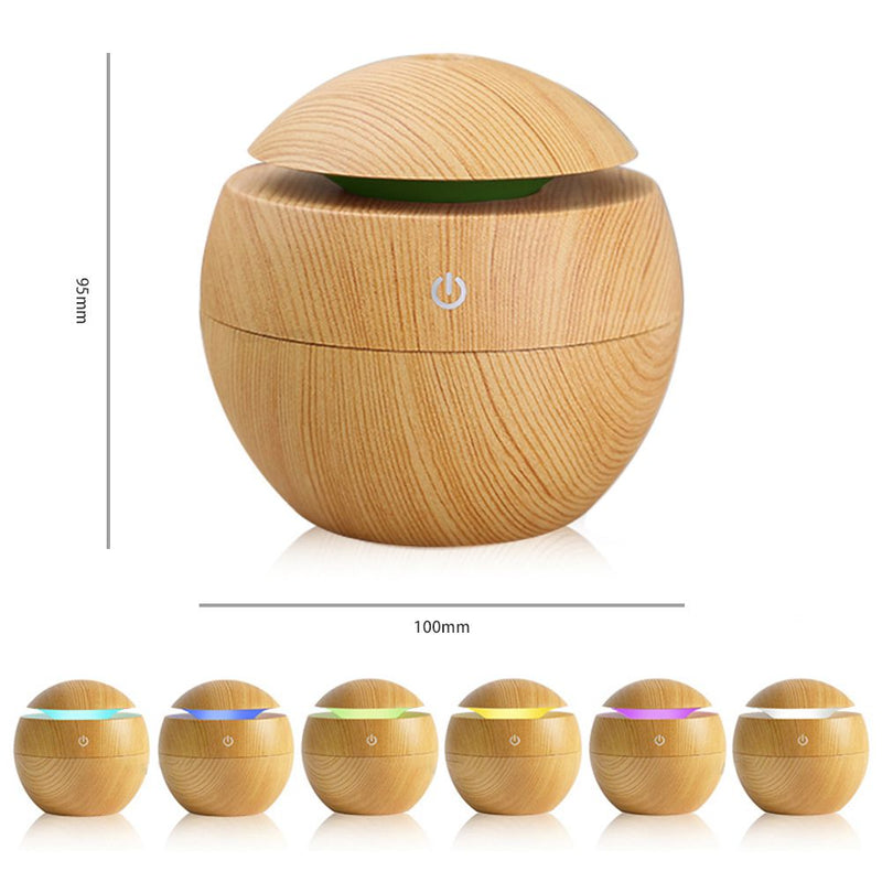 Portable Wooden Air Humidifier with LED