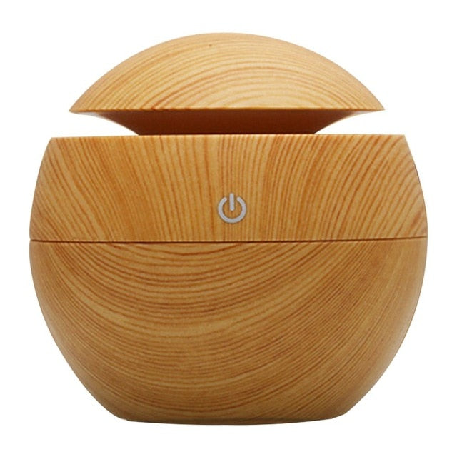 Portable Wooden Air Humidifier with LED